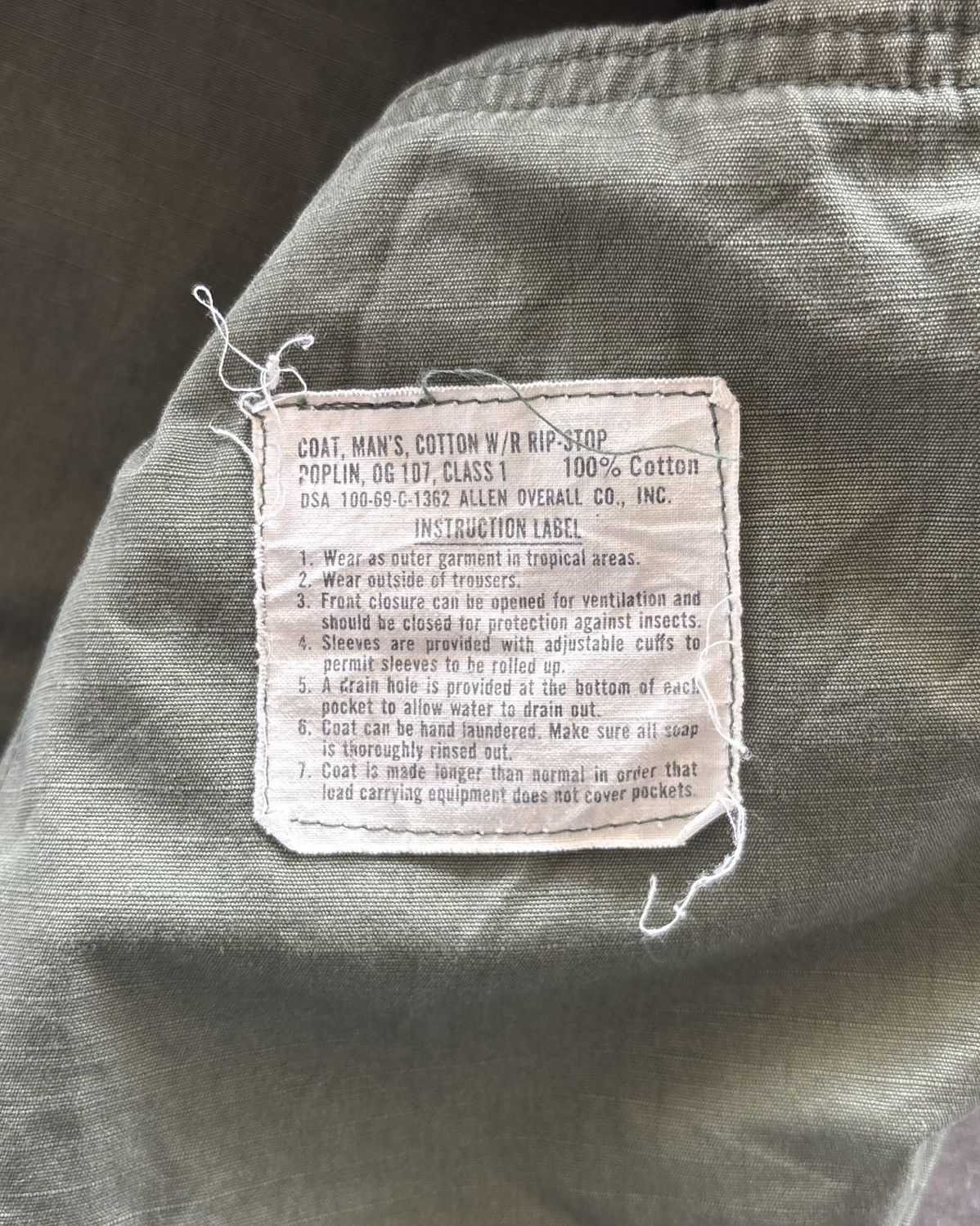 Vintage 60s US.ARMY OG Jungle Fatigue Military Jacket Size US L / EU 52-54 / 3 - 6 Thumbnail