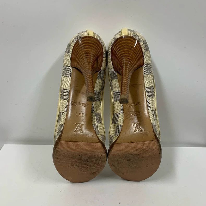 Louis Vuitton Louis Vuitton Checkered High Heels Size 35.5 -2505 Size US 5 / IT 35 - 7 Thumbnail