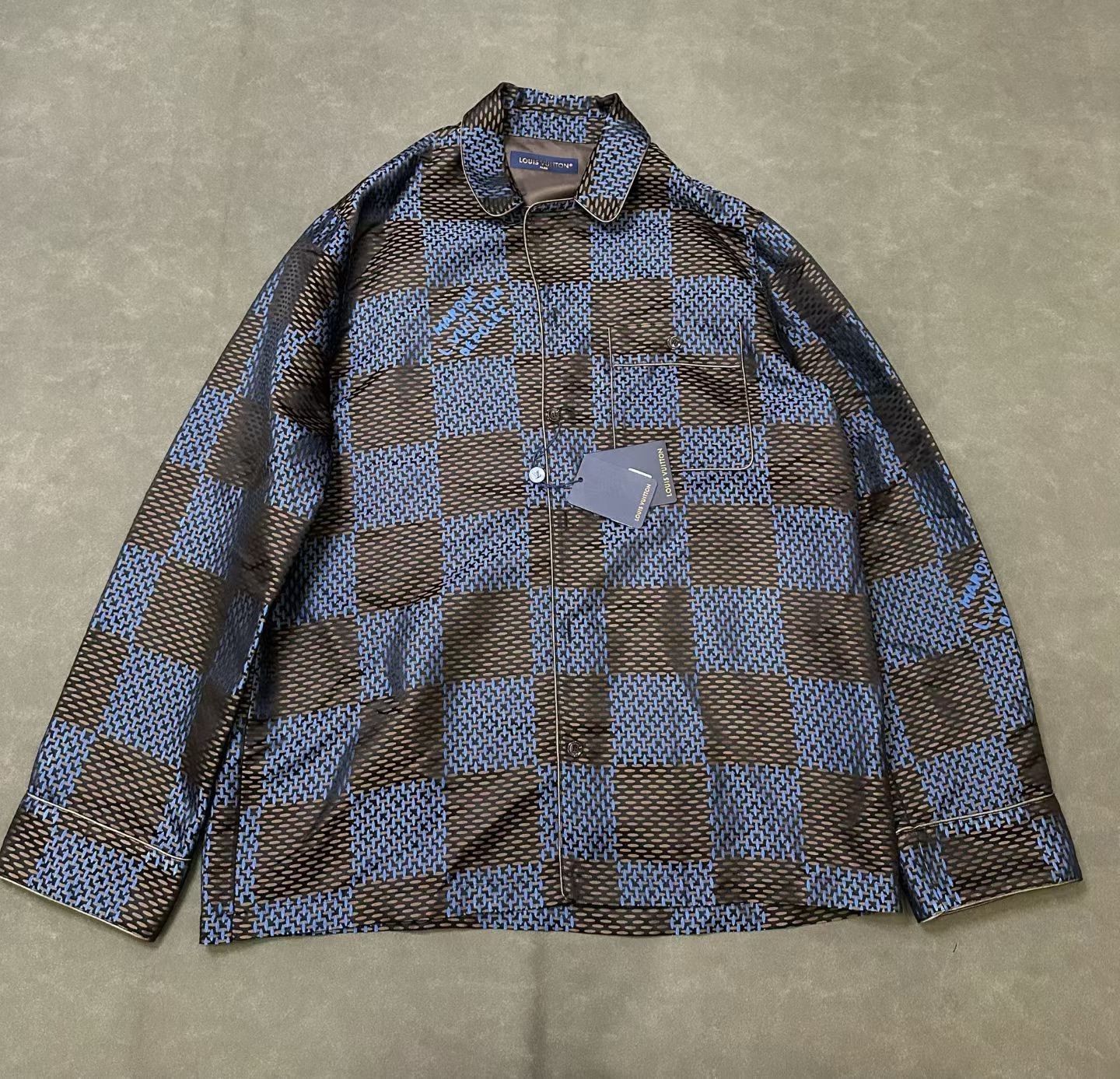 Louis Vuitton Louis Vuitton Damier Silk Shirt Jacket Size US XL / EU 56 / 4 - 1 Thumbnail