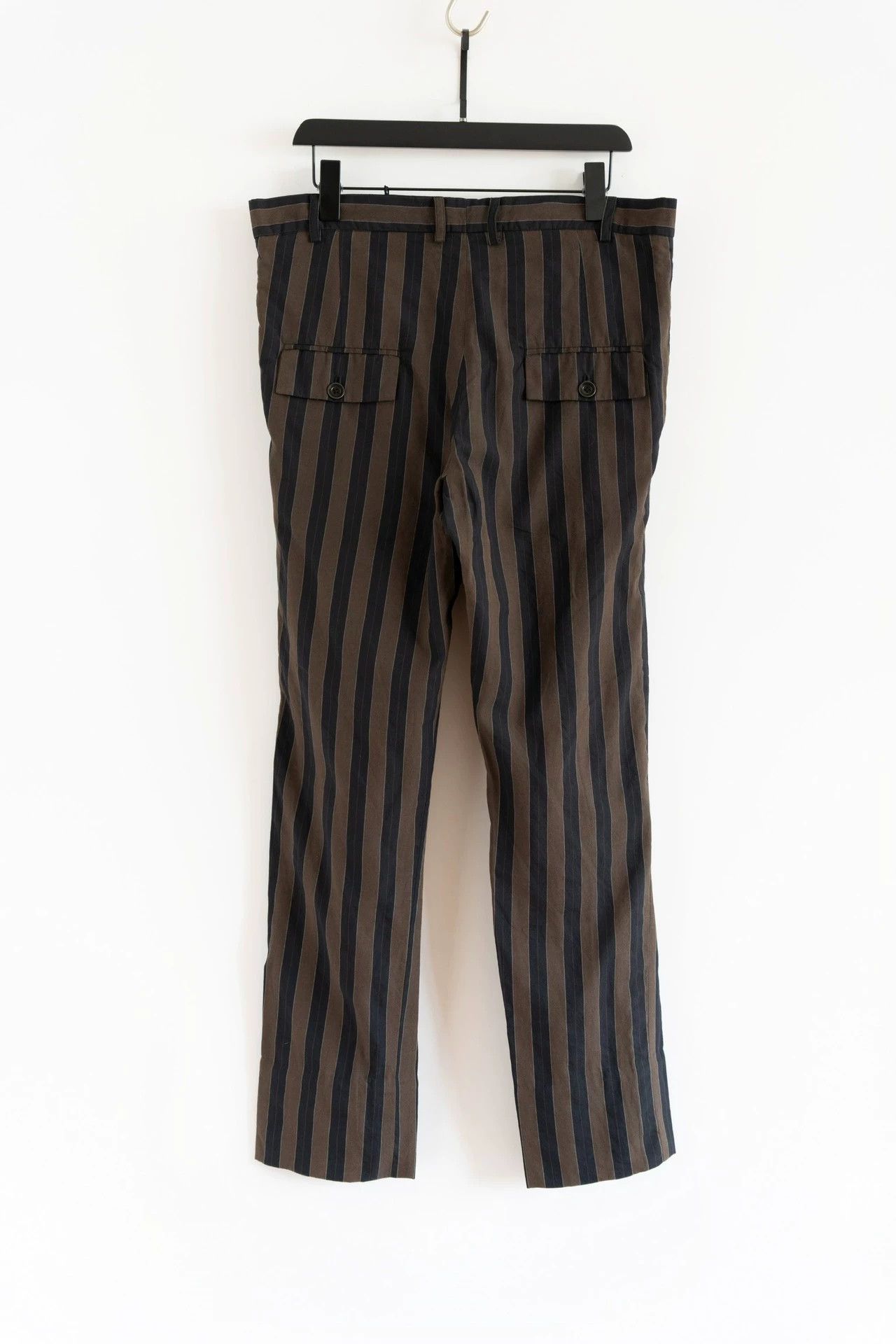 Geoffrey B. Small Geoffrey B. Small Silk Wool Striped Pants 1/2 NWT Size US 29 - 2 Thumbnail