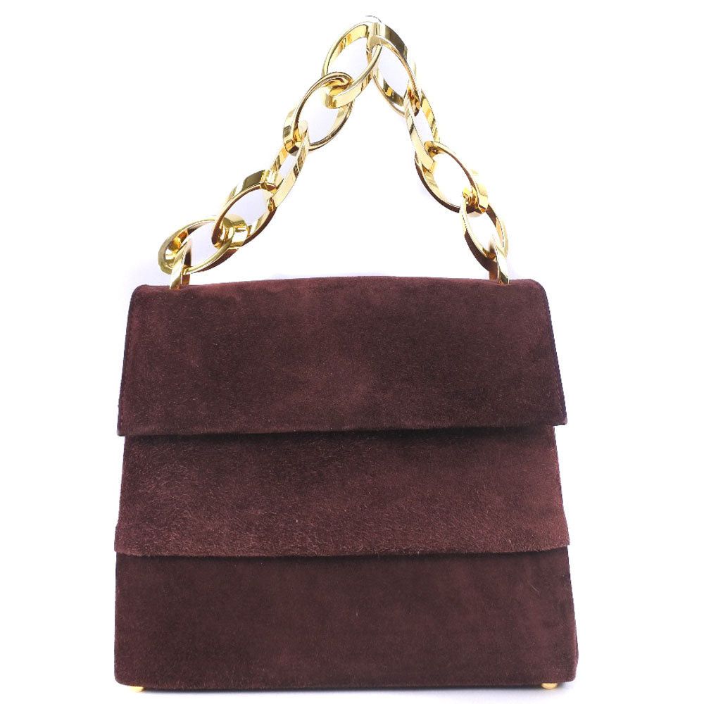 Salvatore Ferragamo Burgundy Suede Handbag (Pre-Owned) Size ONE SIZE - 1 Thumbnail