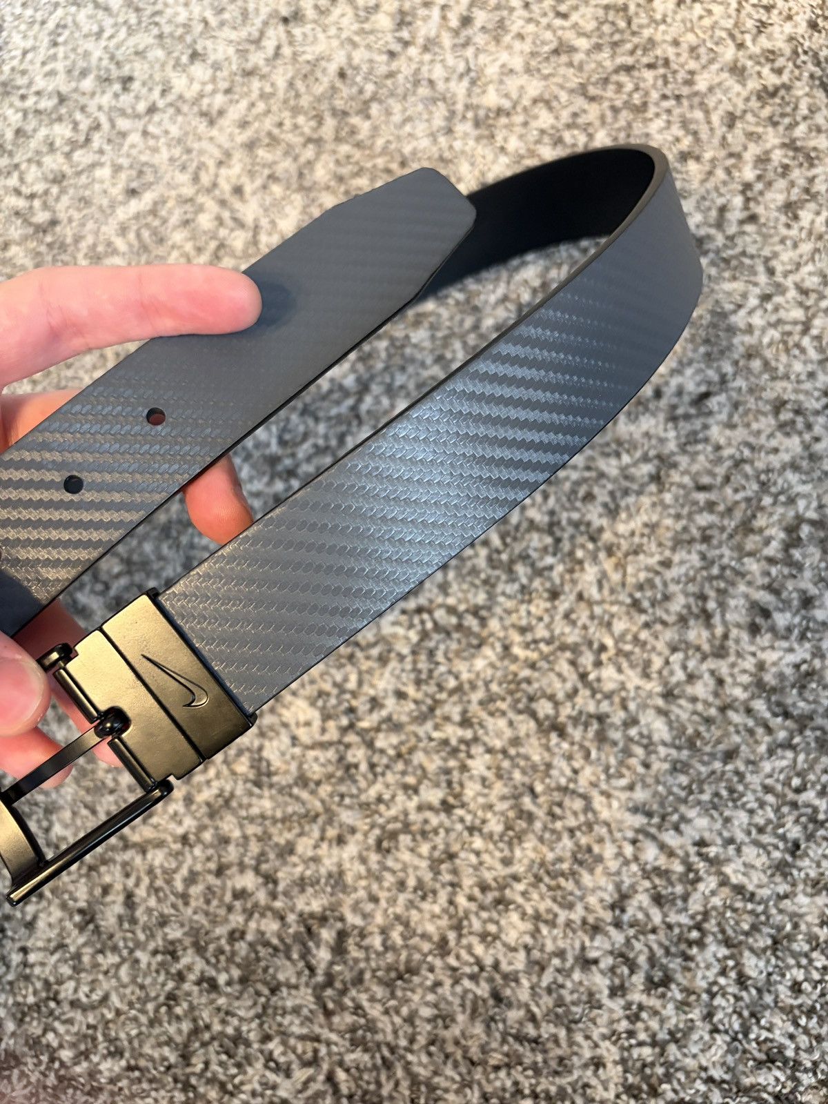 Nike Nike Reversible Carbon Fibre Belt Size 36 - 2 Thumbnail