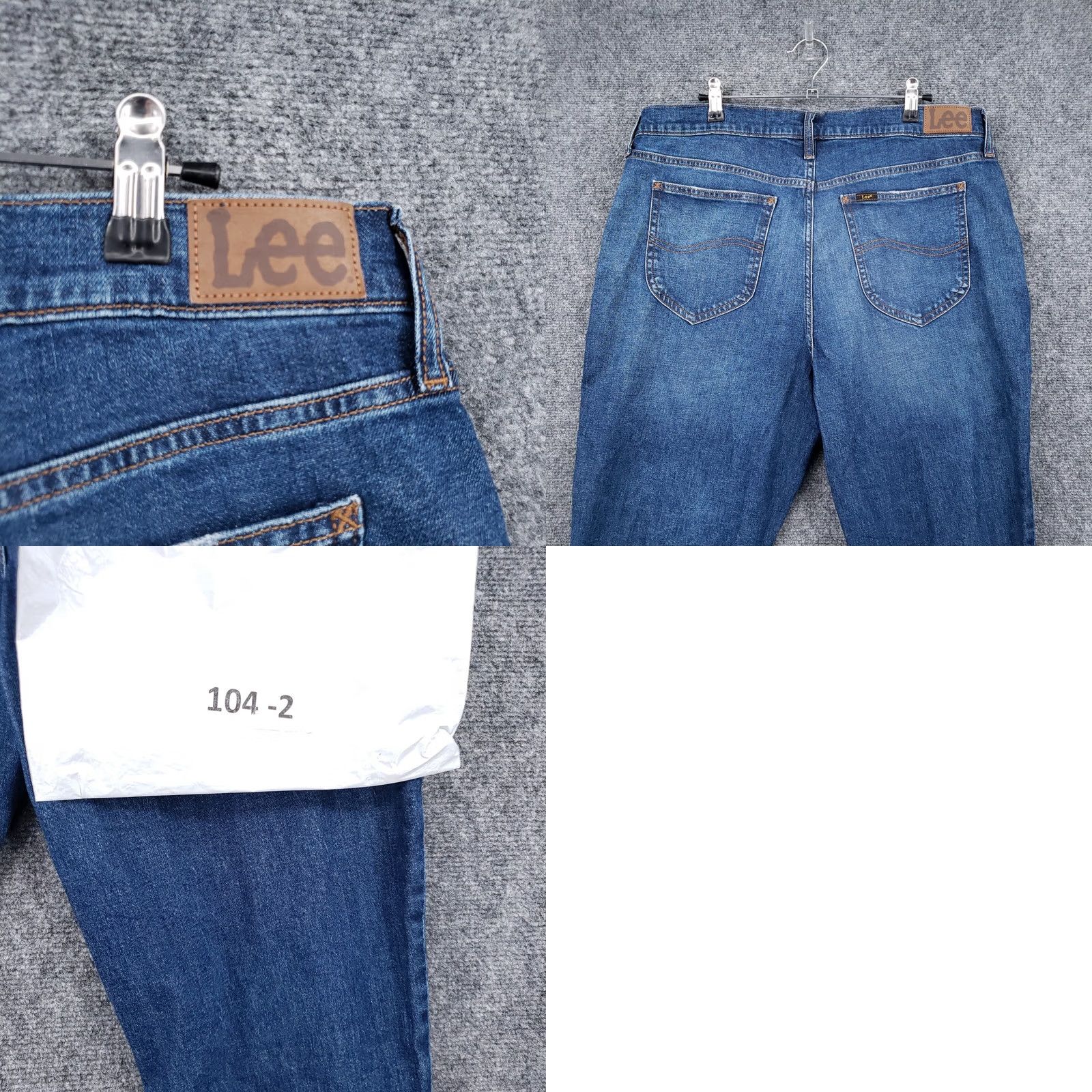 Lee Lee Jeans Womens 16 Blue Slim Straight Denim Stretch Heritage Blurred Nights NEW Size 38" / US 16 / IT 52 - 10 Thumbnail