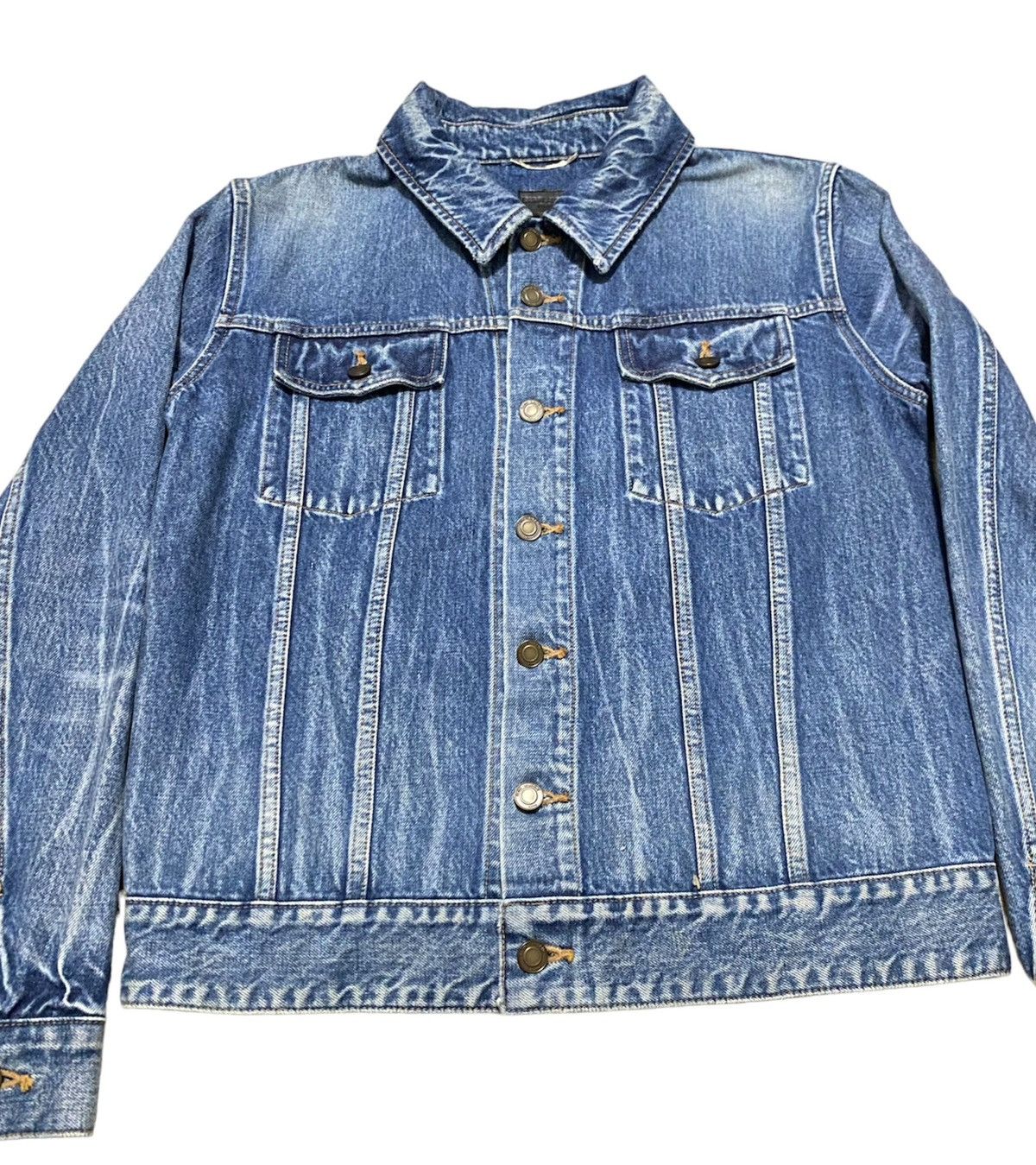 Saint Laurent Paris FW17 Saint Laurent Flamingo Embroidered Trucker Denim Jacket Size US M / EU 48-50 / 2 - 5 Thumbnail