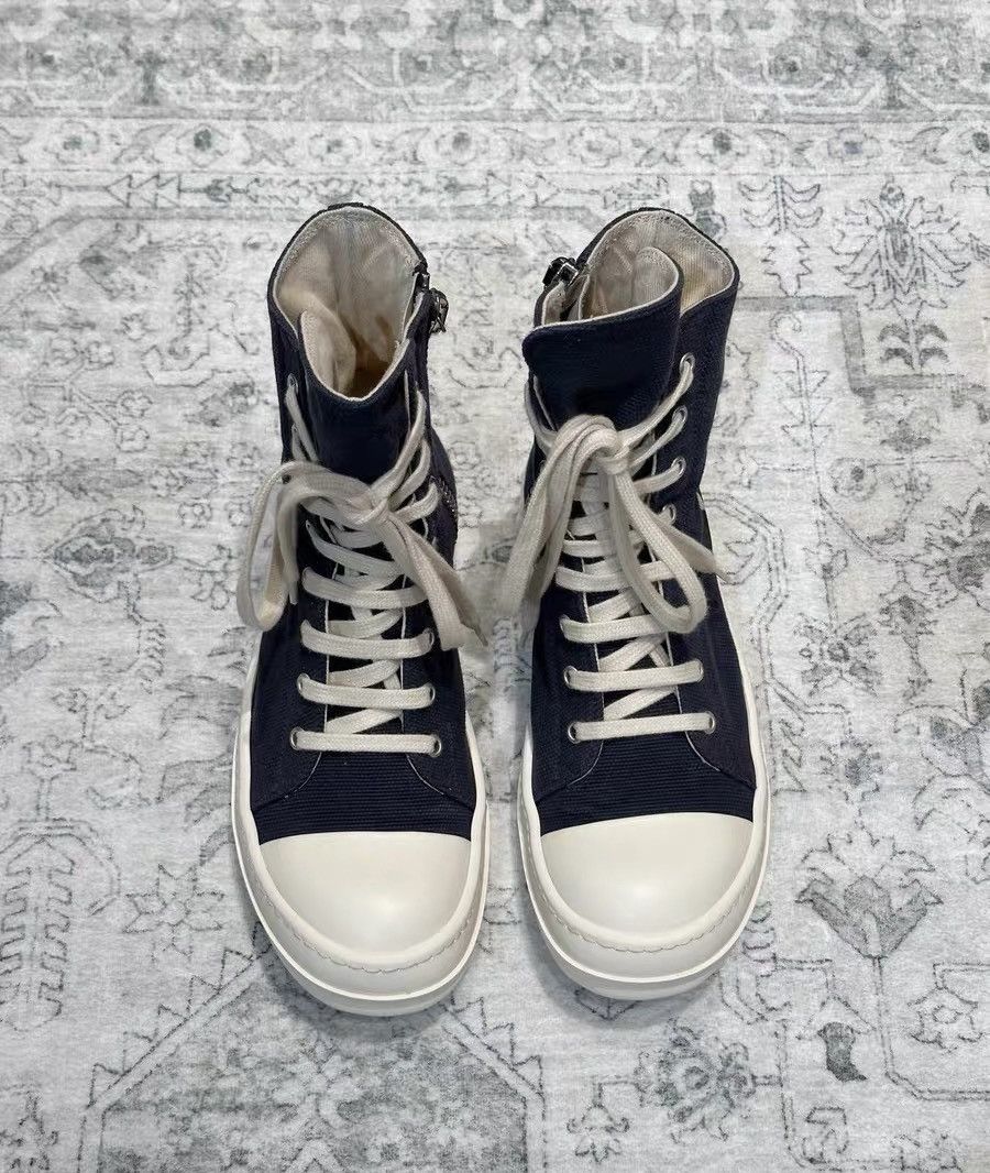 Rick Owens Drkshdw Rick Owens DRKSHDW canvas high-top classic Size US 8 / IT 38 - 2 Thumbnail