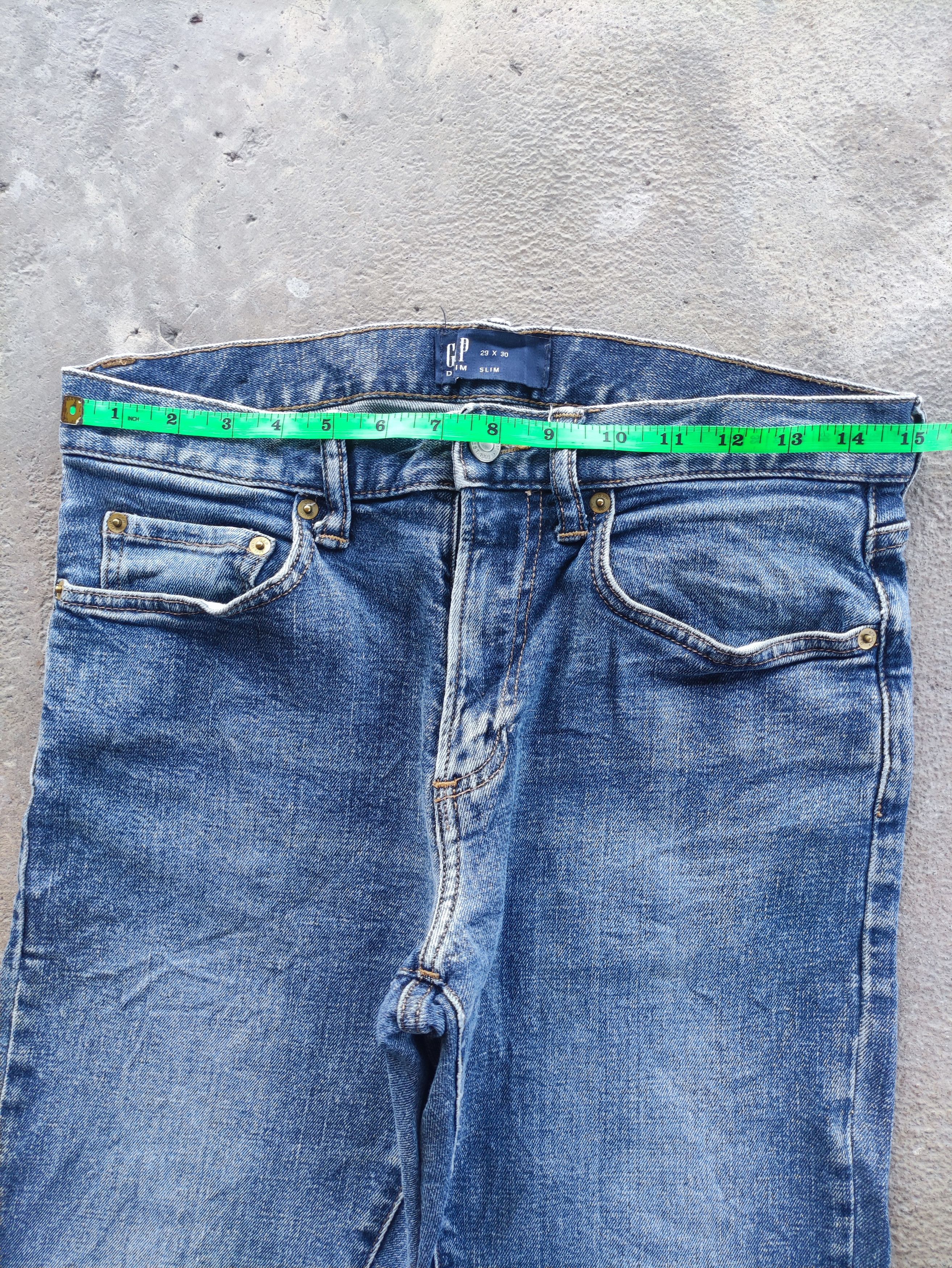 Gap Vintage GAP Slim Distress Faded Denim Pants Size US 31 - 6 Thumbnail