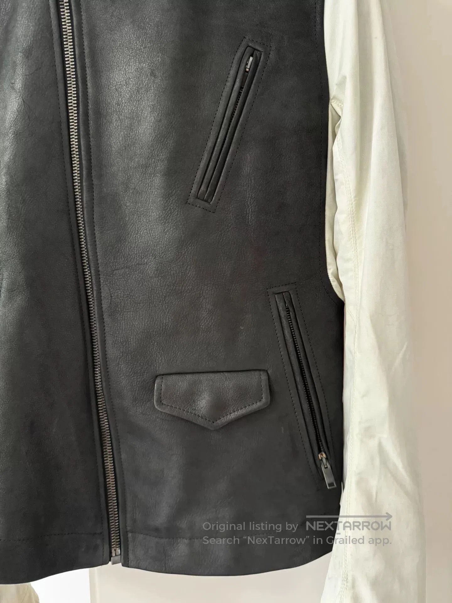 Rick Owens Rick Owens Spliced Sleeve Leather Jacket. Size US S / EU 44-46 / 1 - 3 Thumbnail