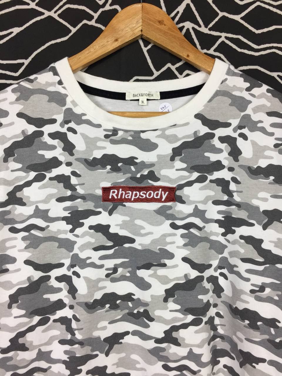 Japanese Brand × Vintage Back & Forth Rhapsody Embroidered Logo Camo Tee Size US XXL / EU 58 / 5 - 3 Thumbnail