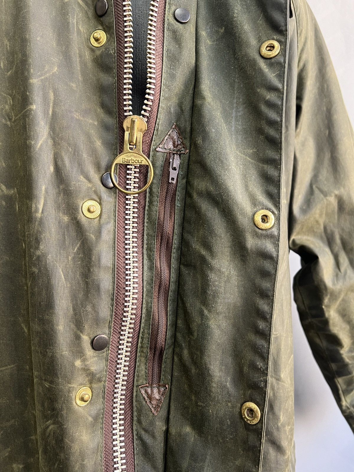 Barbour Vintage Barbour Beaufort waxed Olive Field Jacket Military Size US S / EU 44-46 / 1 - 13 Thumbnail