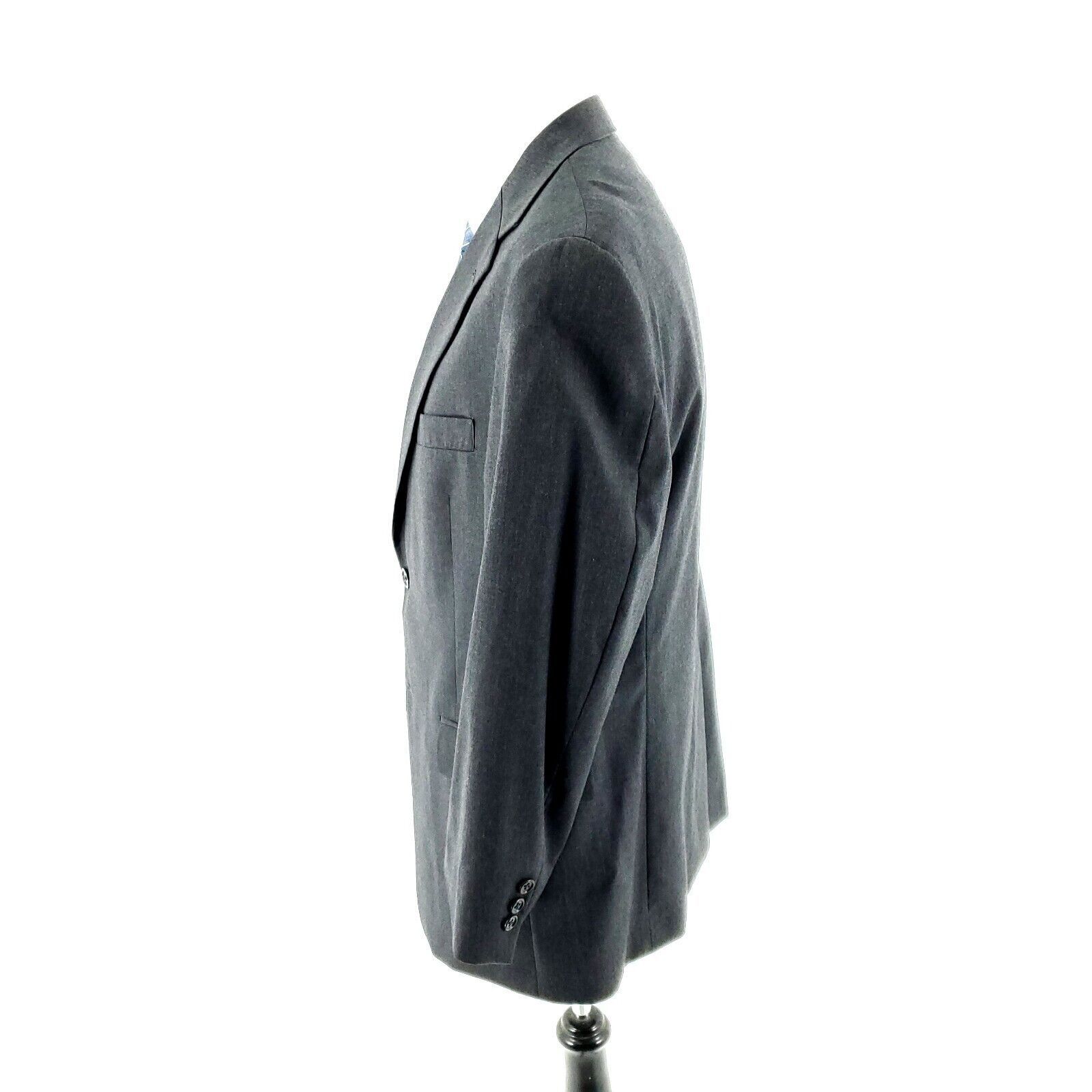 Hart Schaffner Marx Hart Schaffner Marx Wool 2 Button Blazer 40R Gray 40R Gray M Size 40R - 4 Thumbnail