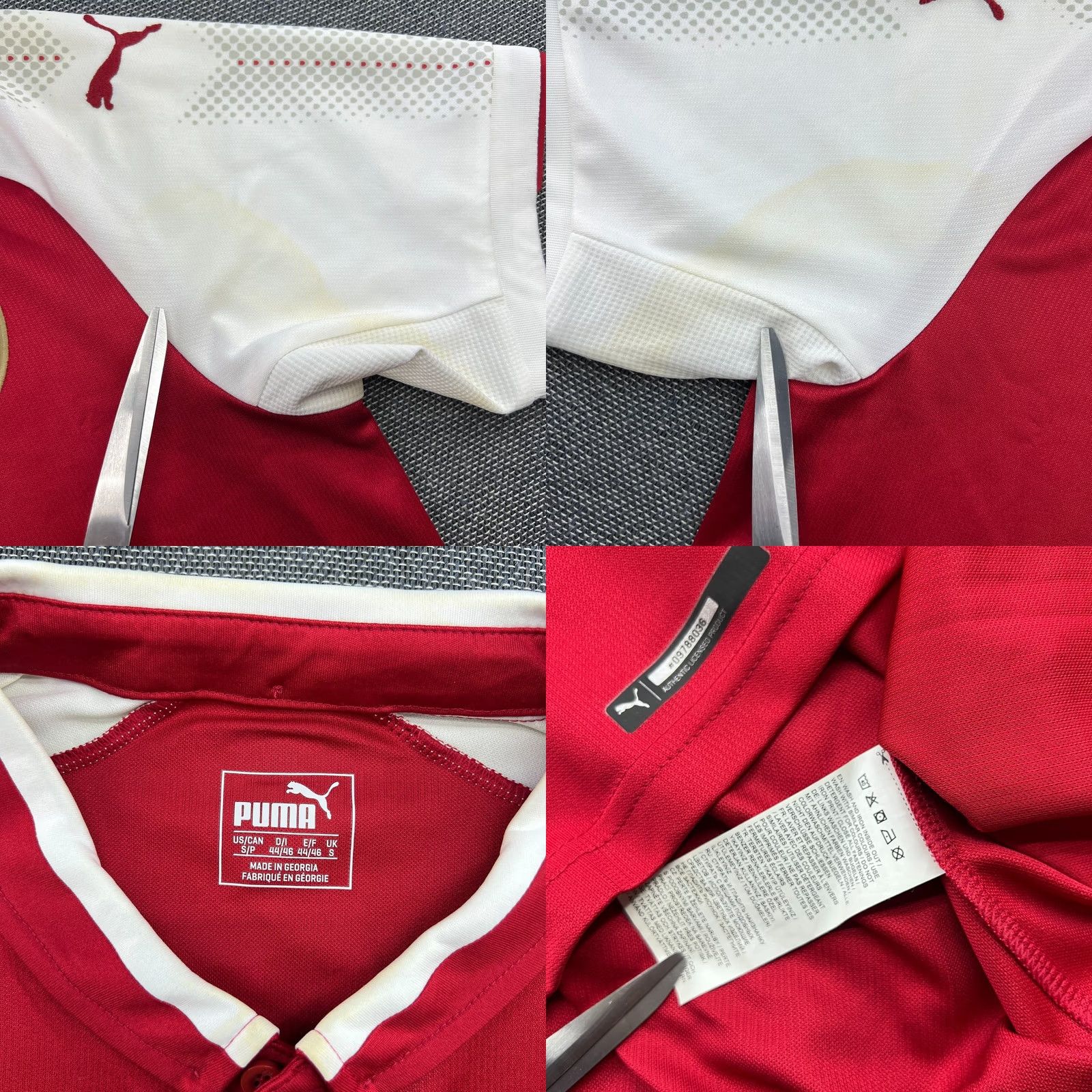 Puma Arsenal 2017 2018 Home Alexandre Lacazette Mens Football Jersey Shirt Small Puma Red Polyester Moisture Wicking Quick Dry Stadium Jersey Mens Size US S / EU 44-46 / 1 - 8 Thumbnail