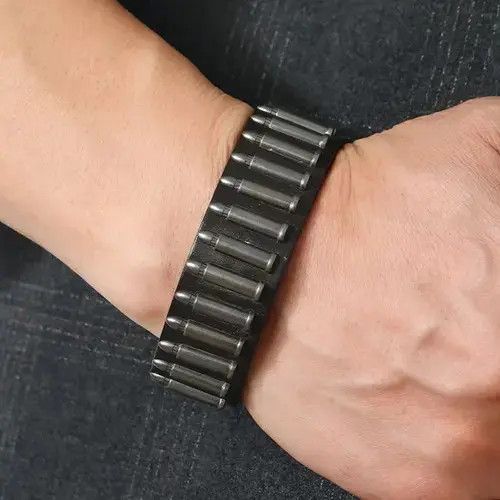 Jewelry Bullet Leather Bracelet Size ONE SIZE - 4 Thumbnail