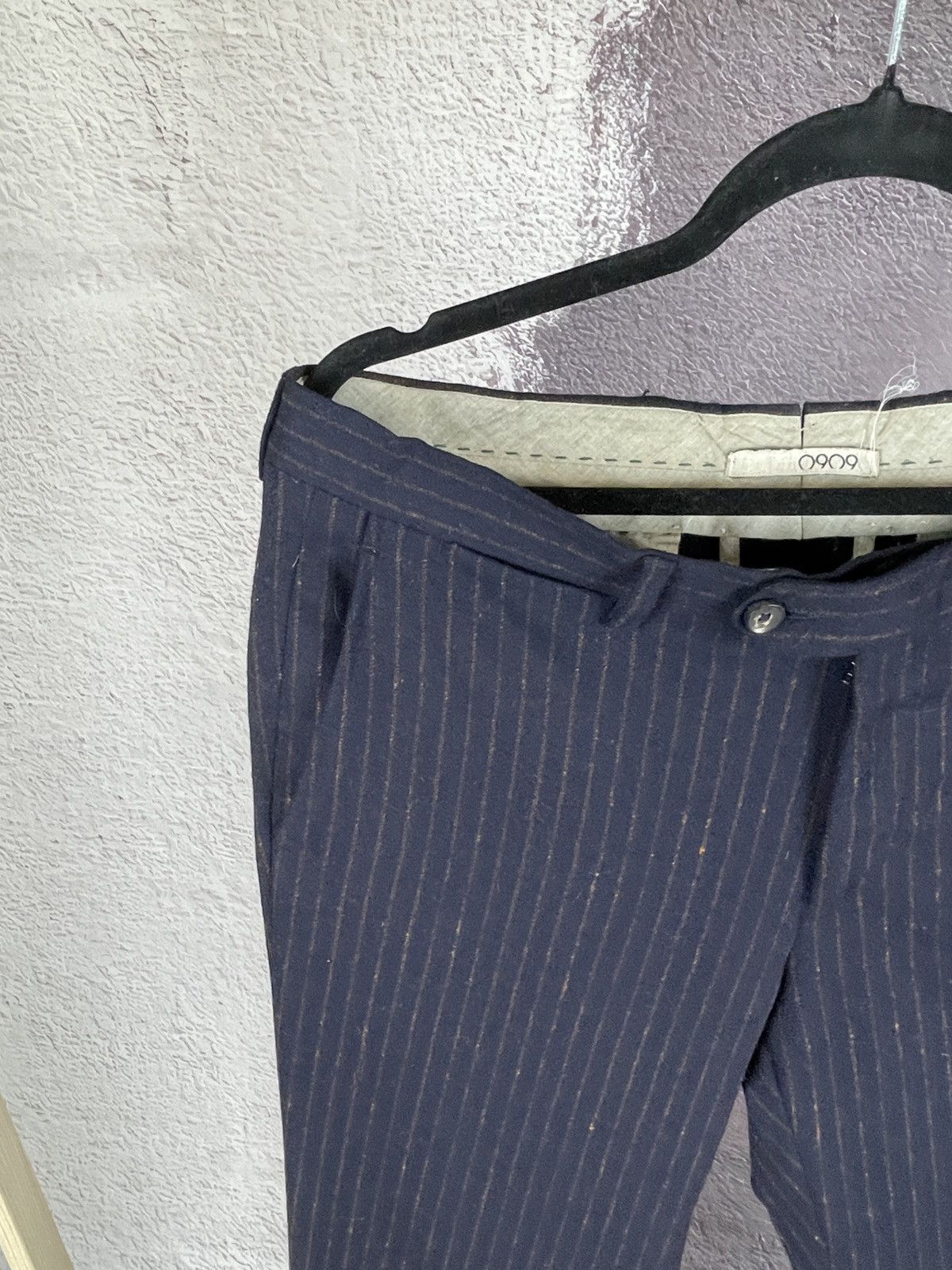 Other 0909 striped wool navy blue set vest + pants suit Size 40R - 13 Thumbnail