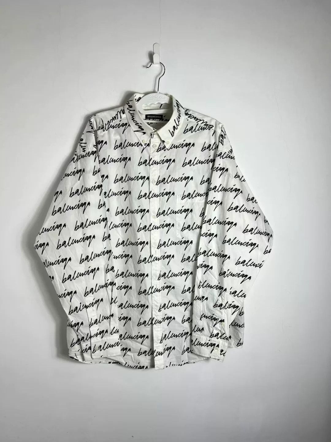 Balenciaga Graffiti Logo Long Sleeve Shirt