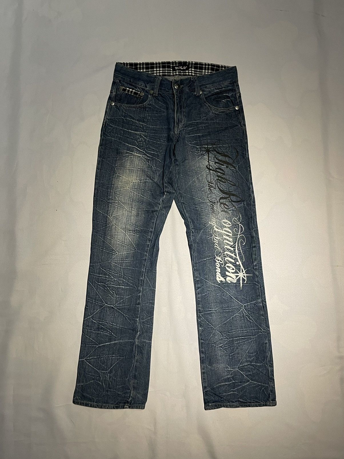 Japanese Brand × Vintage Japanese Brand Wild Life Distressed Denim Pant Size US 32 / EU 48 - 1 Thumbnail