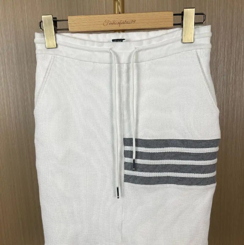 Thom Browne Thom Browne Casual White Cotton Pants 0089 Size 30" / US 8 / IT 44 - 1 Thumbnail