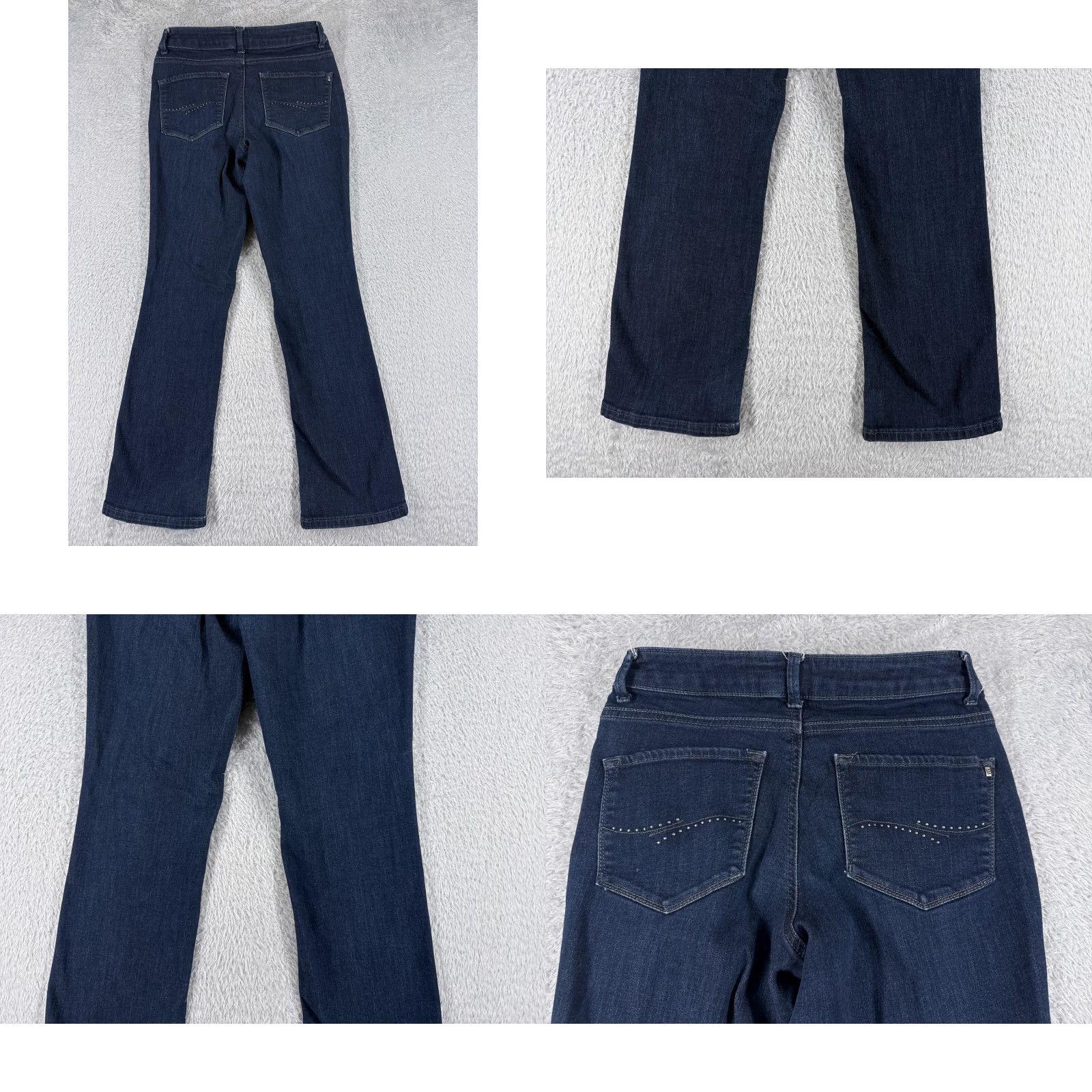 Lee Lee Jeans Women 26 Blue Denim Bootcut Mid Rise Dark Wash 26x29 Size 26" / US 2 / IT 38 - 9 Thumbnail