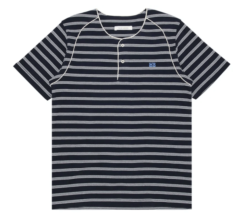 Wales Bonner Wales Bonner Isaiah T-Shirt 'Navy/White' - Men's Small Size US S / EU 44-46 / 1 - 1 Thumbnail