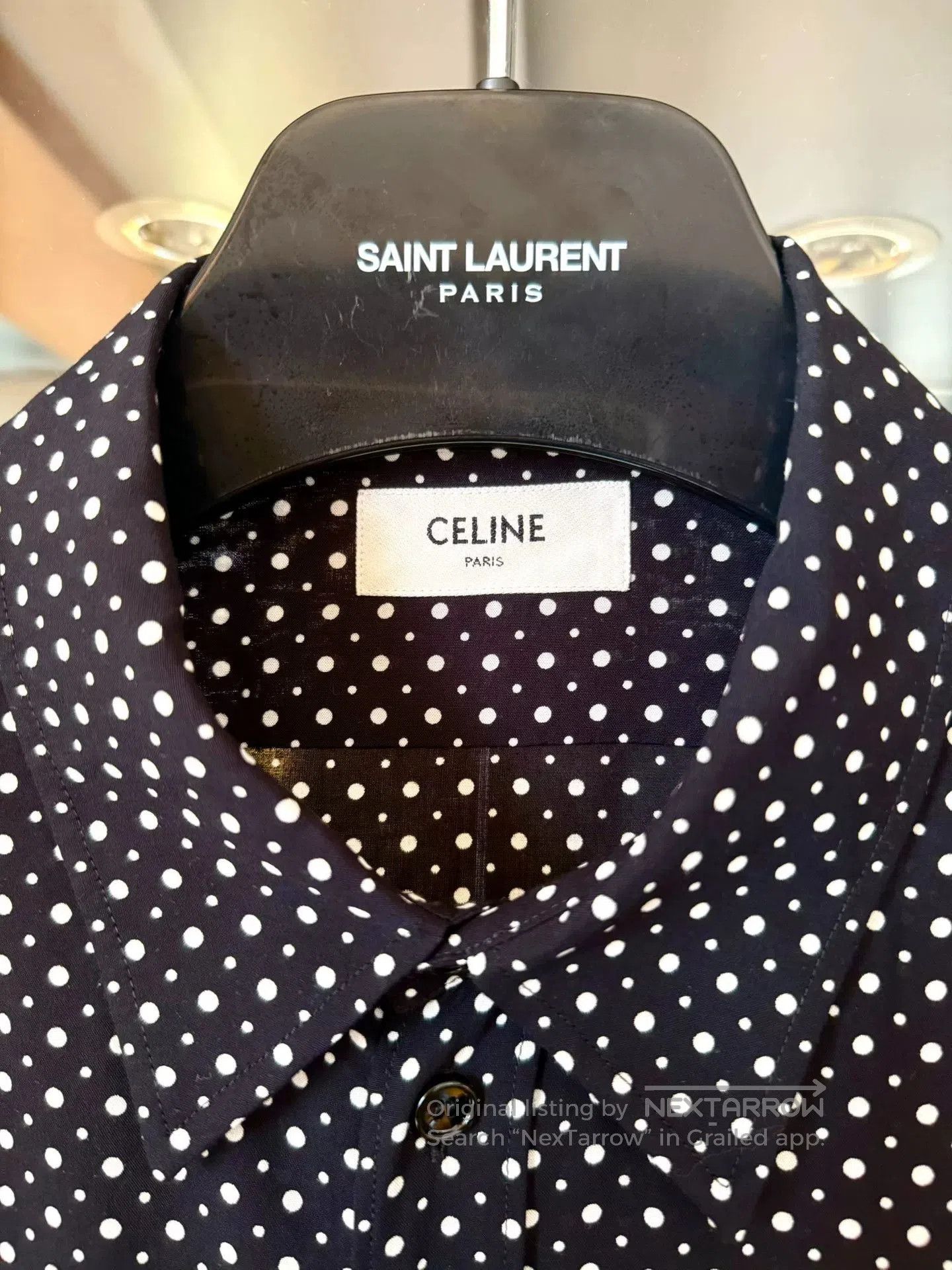 Celine Celine 23SS Silk Polka Dot Shirt. Size US S / EU 44-46 / 1 - 3 Thumbnail