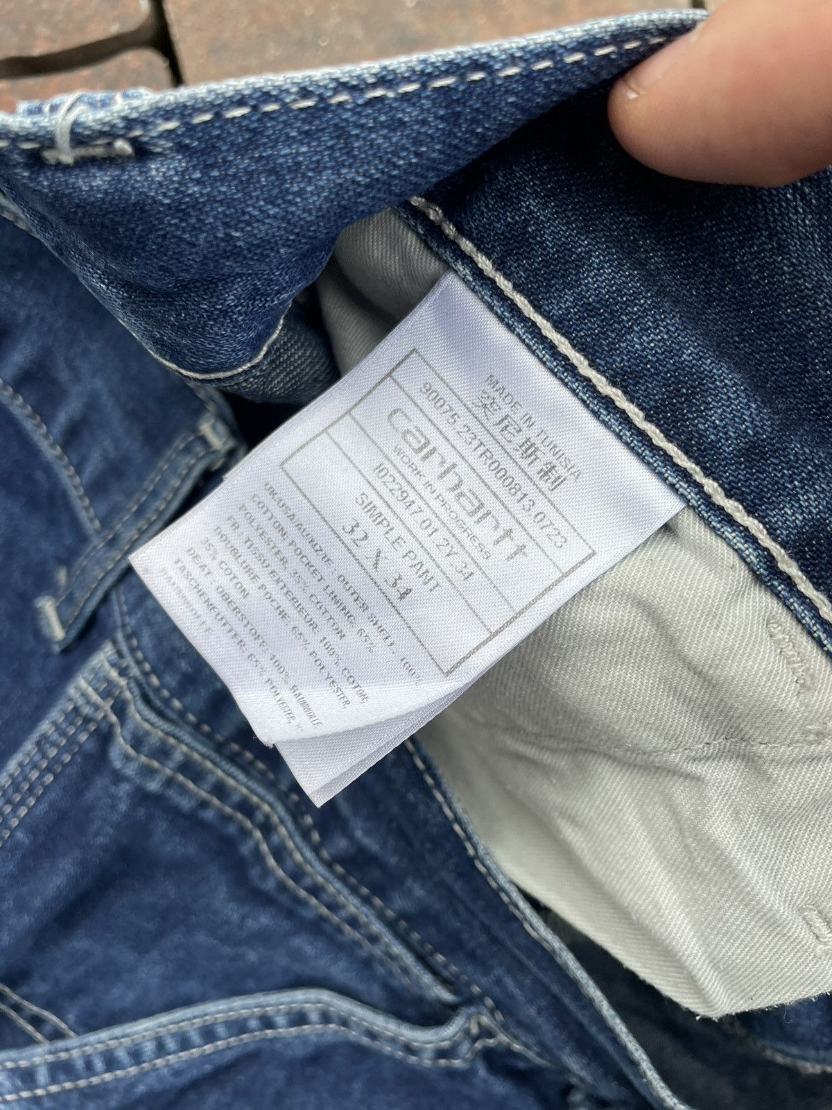 Carhartt × Vintage Vintage Carhartt Simple Denim Work Pants Size US 32 / EU 48 - 4 Thumbnail