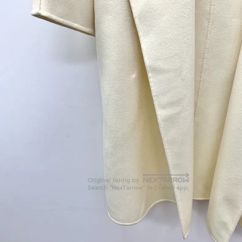 Max Mara Max Mara Beige Wool Melton Hooded Long-Sleeve Belted Coat Size XS / US 0-2 / IT 36-38 - 4 Thumbnail