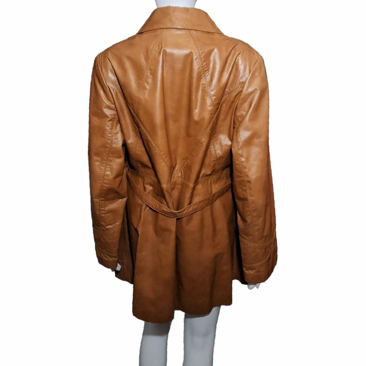 70s Leather Trench Coat