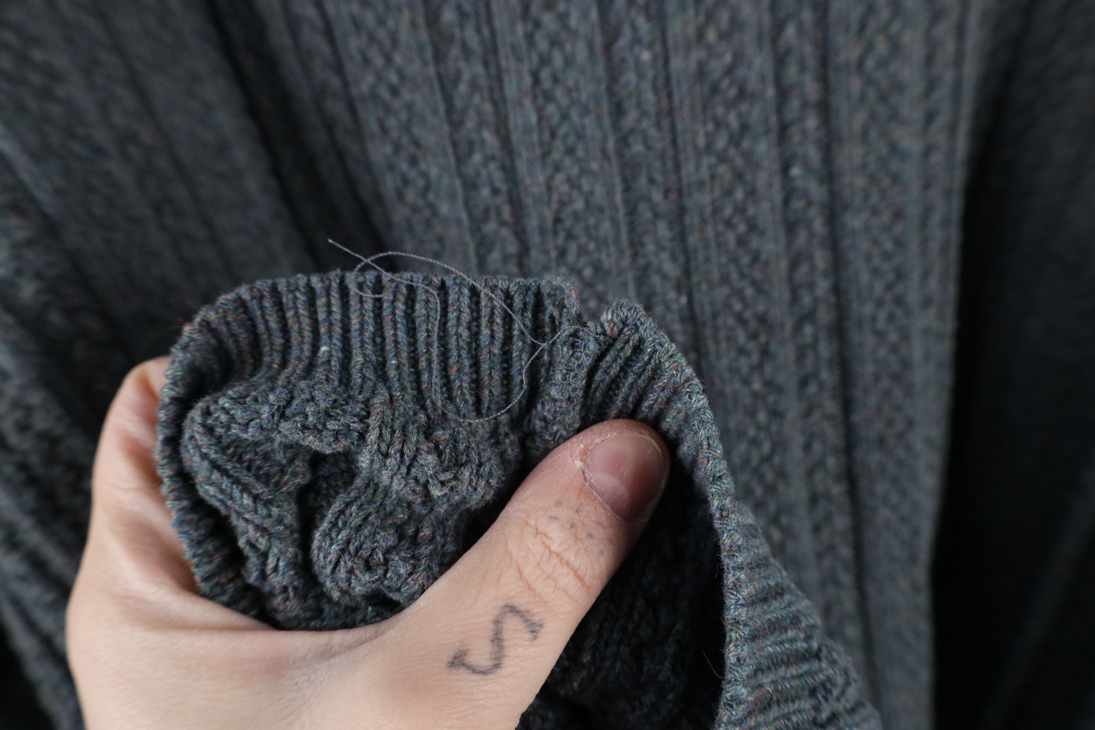 Vintage Vintage 90s Streetwear Fleck Ribbed Knit Henley Sweater USA Size US M / EU 48-50 / 2 - 7 Thumbnail