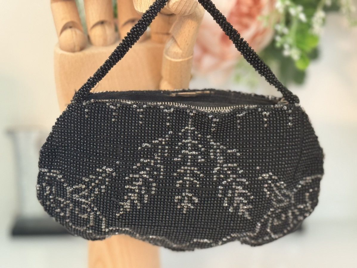 Vintage Vintage Beaded Mini Handbag Handmade Czechoslovakia Amazing Size ONE SIZE - 2 Thumbnail