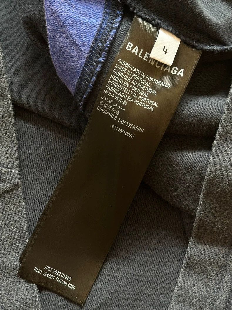 Balenciaga Balenciaga Color-block Retro Worn Short Sleeve T-Shirt Size US XL / EU 56 / 4 - 2 Thumbnail