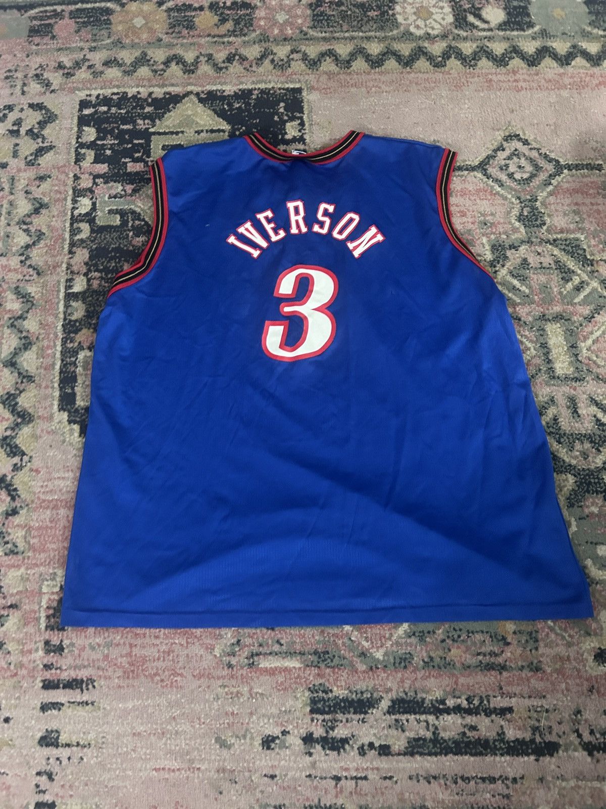 Champion Vintage Champion Allen Iverson Philadelphia 76ers Jersey Size US XL / EU 56 / 4 - 4 Thumbnail