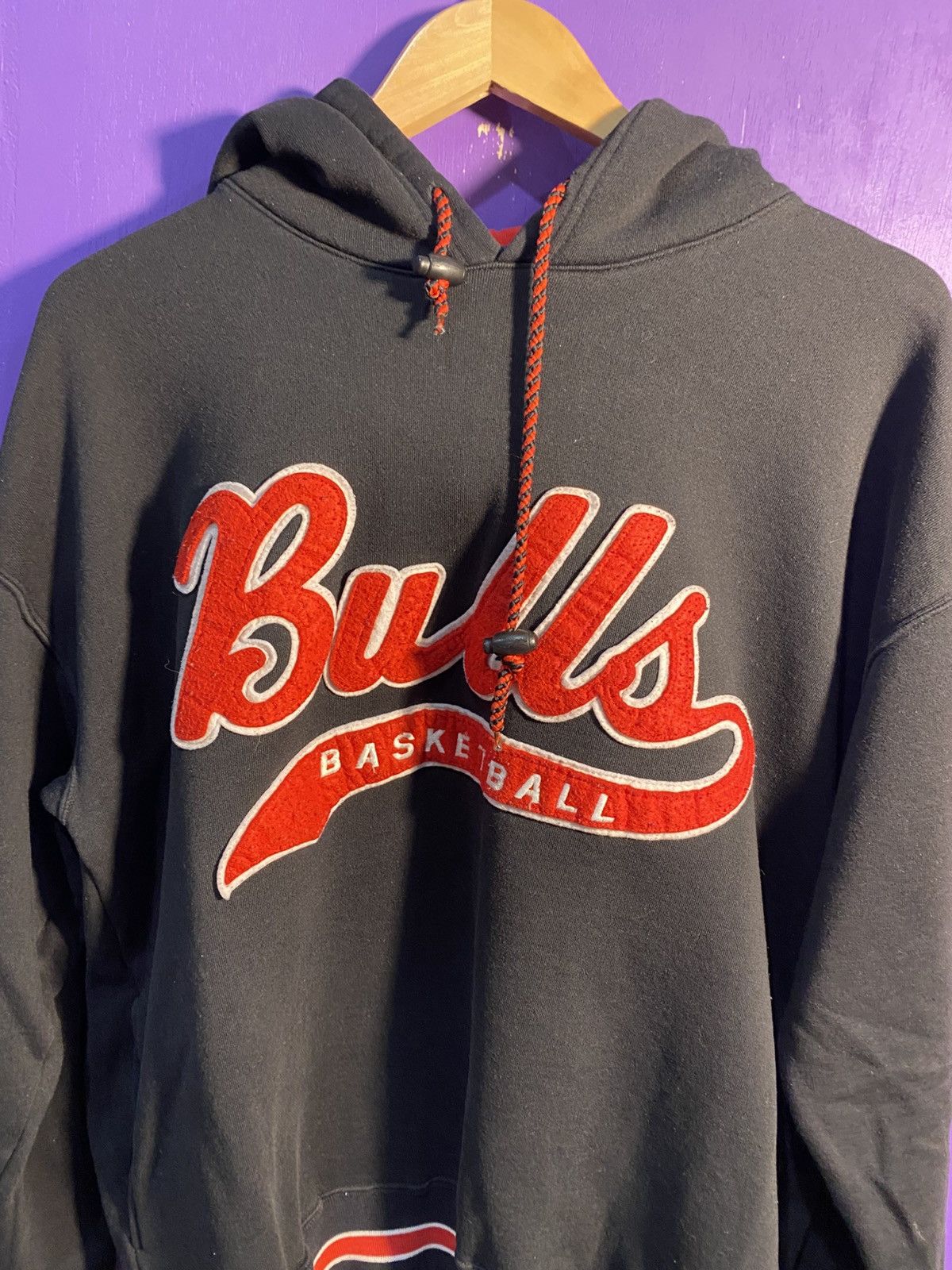 Starter Vintage 90s Starter Chicago bulls script logo hoodie Size US L / EU 52-54 / 3 - 3 Thumbnail