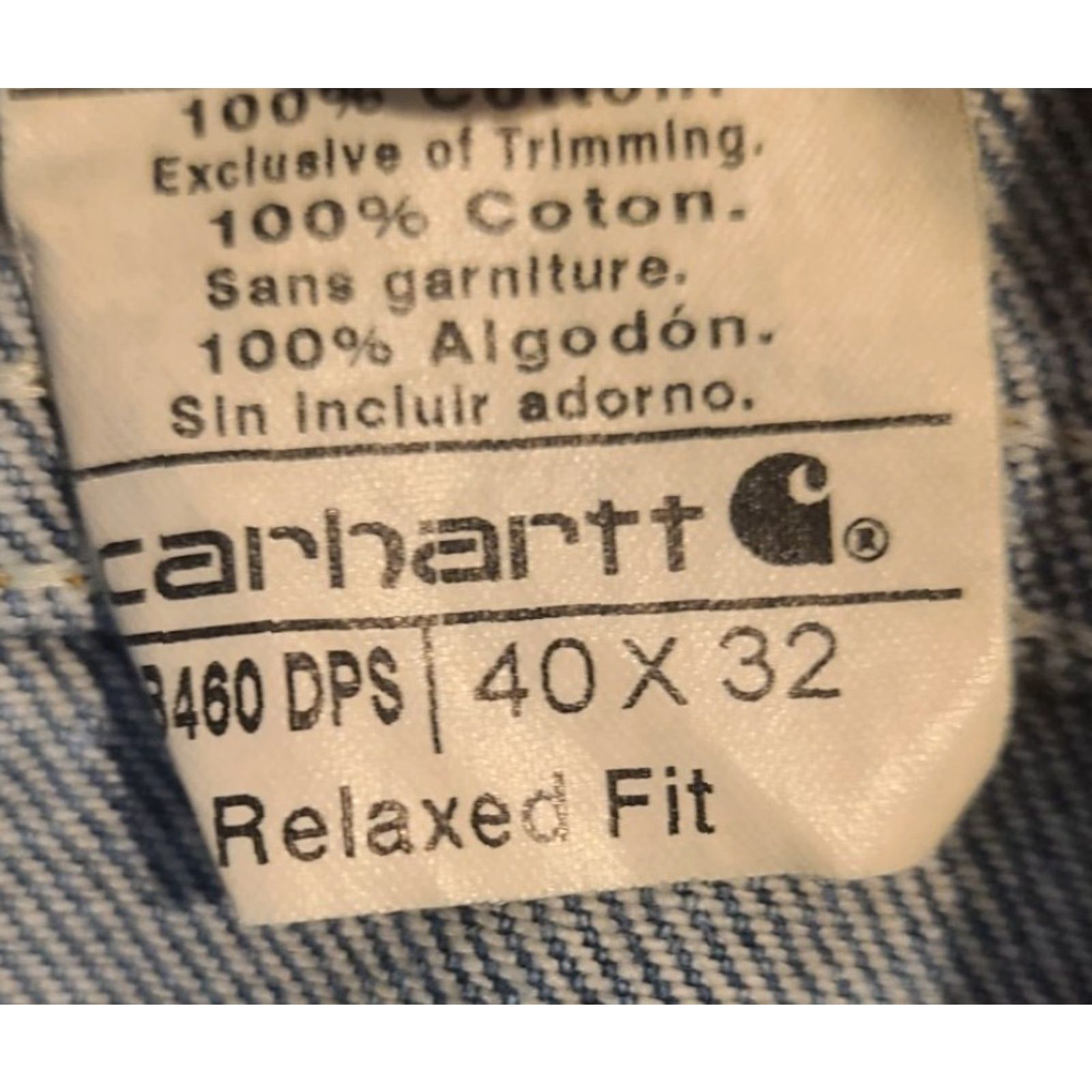 Carhartt Carhartt Jeans - Relaxed Fit Straight Leg 40x33 Light Wash Denim Men’s 5-Pocket Zipper Logo Size US 40 / EU 56 - 4 Thumbnail