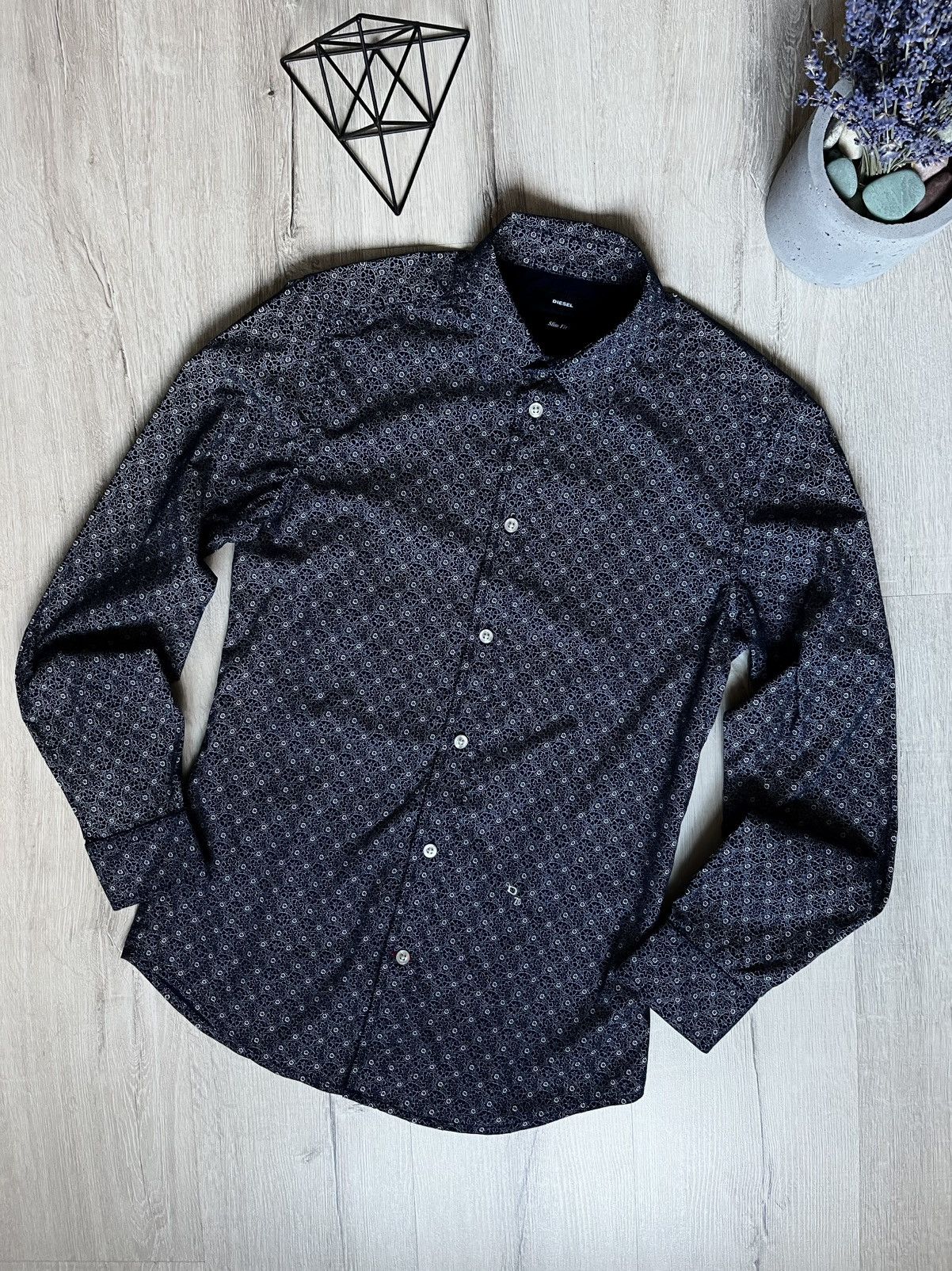 Diesel Diesel slim fit men’s shirt, dark blue color, size S/XS Size US S / EU 44-46 / 1 - 1 Thumbnail