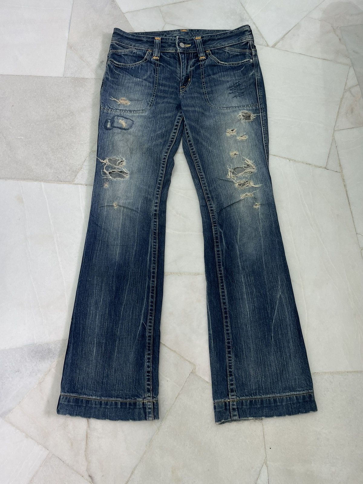 Hysteric Glamour × If Six Was Nine × Japanese Brand Vintage Distressed Japanese Flare Jeans Size US 31 - 3 Thumbnail