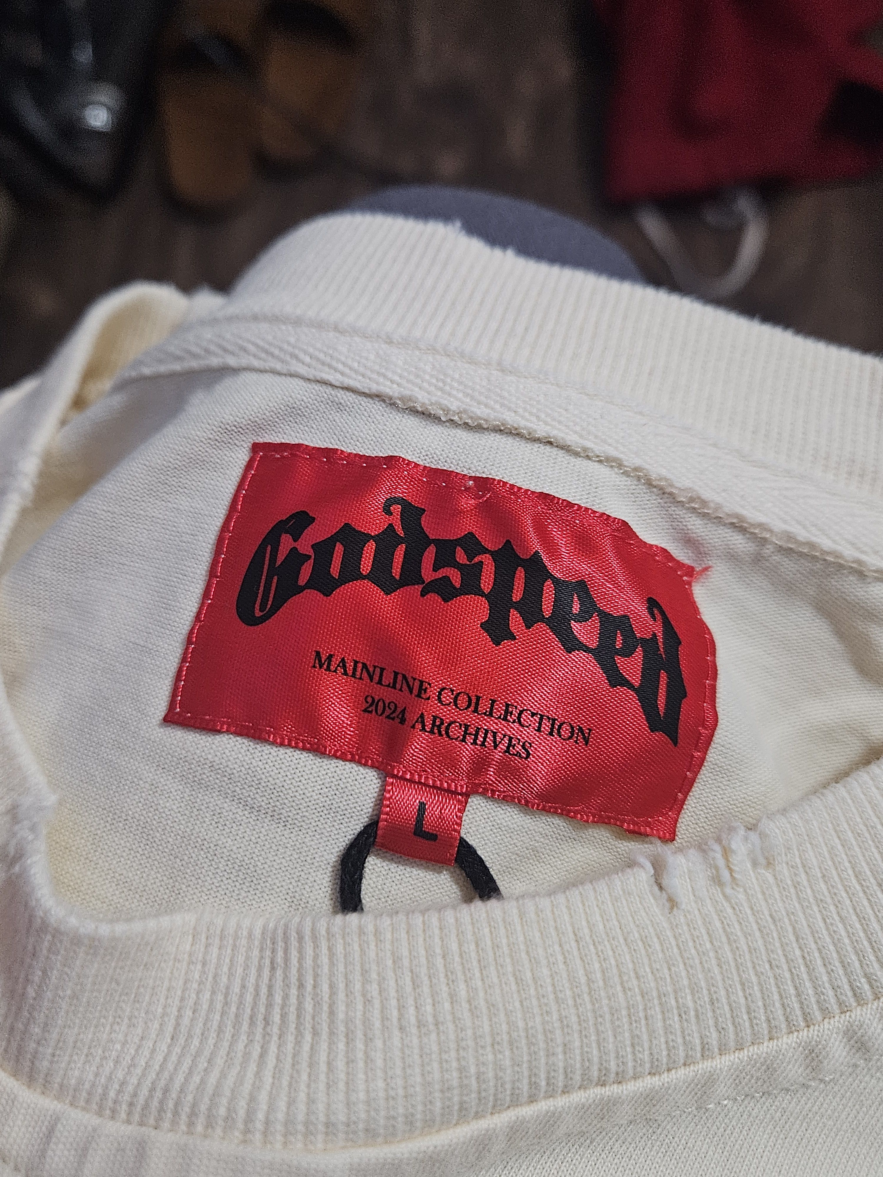 Godspeed Mankind Vs AI Bone Red T Shirt Size US L / EU 52-54 / 3 - 4 Thumbnail
