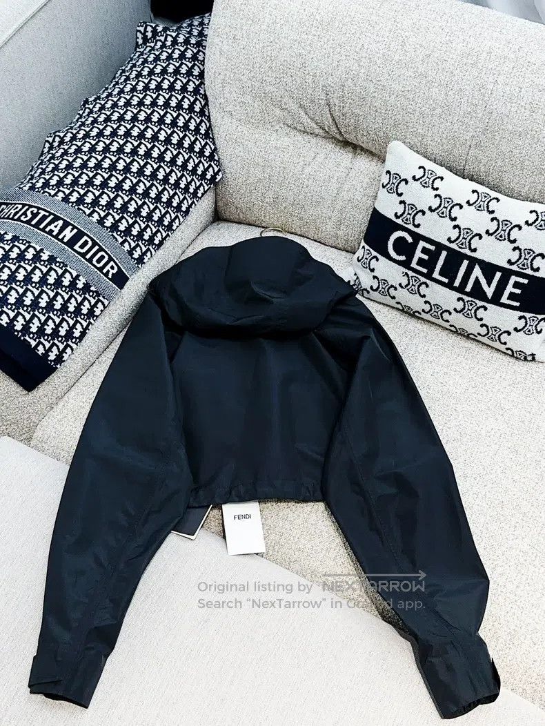 Fendi Fendi Black Long Sleeve Short Zip-up Hooded Jacket Size M / US 6-8 / IT 42-44 - 3 Thumbnail
