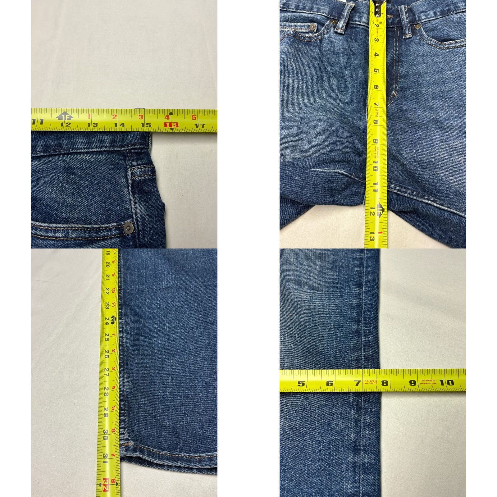 Banana Republic NWT Banana Republic Travel Slim Jeans Mens 30x32 Medium Wash Denim Blue Casual Straight Pocket 5-Pocket Button Zip Mens Size US 29 - 8 Thumbnail