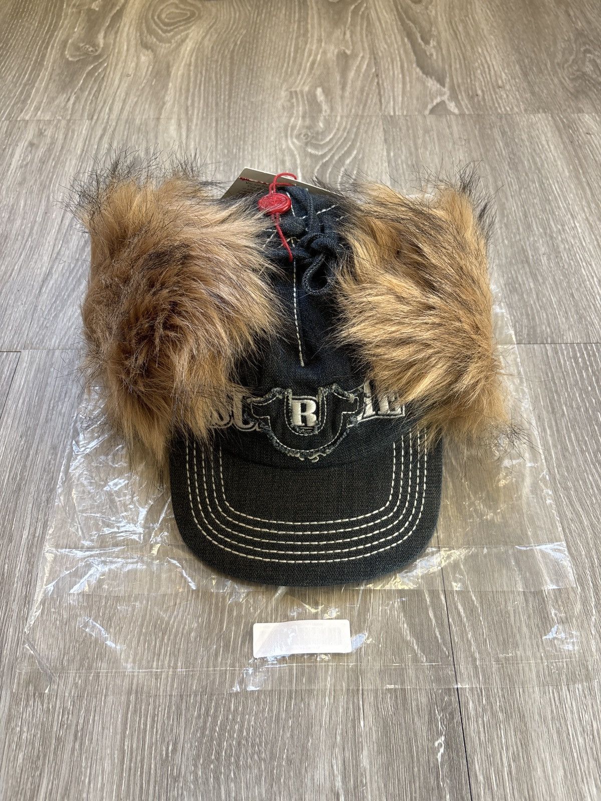 Supreme × True Religion Supreme True Religion Indigo Earflap Fur 5 Panel Hat FW25 Size ONE SIZE - 6 Thumbnail