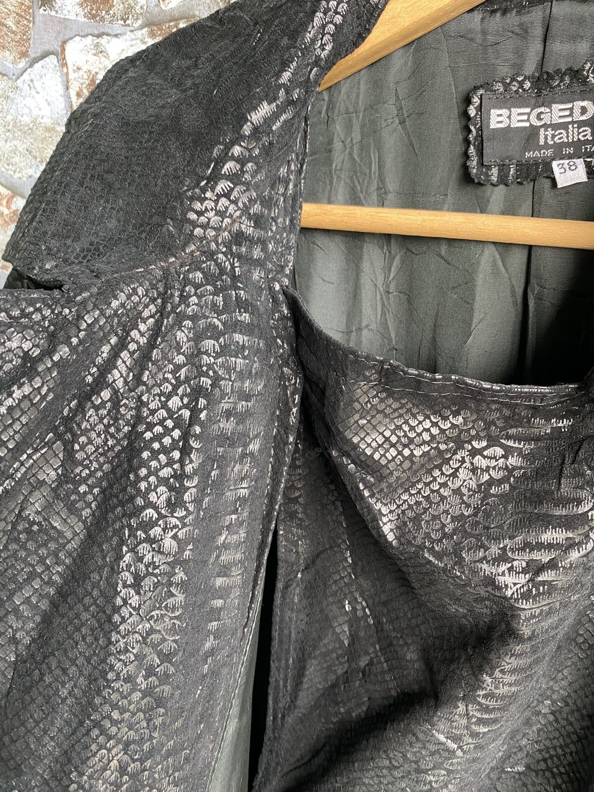 If Six Was Nine × Le Grande Bleu (L.G.B.) Vintage Begedor Italia Leather Trench Coat Jacket Size US XL / EU 56 / 4 - 14 Thumbnail