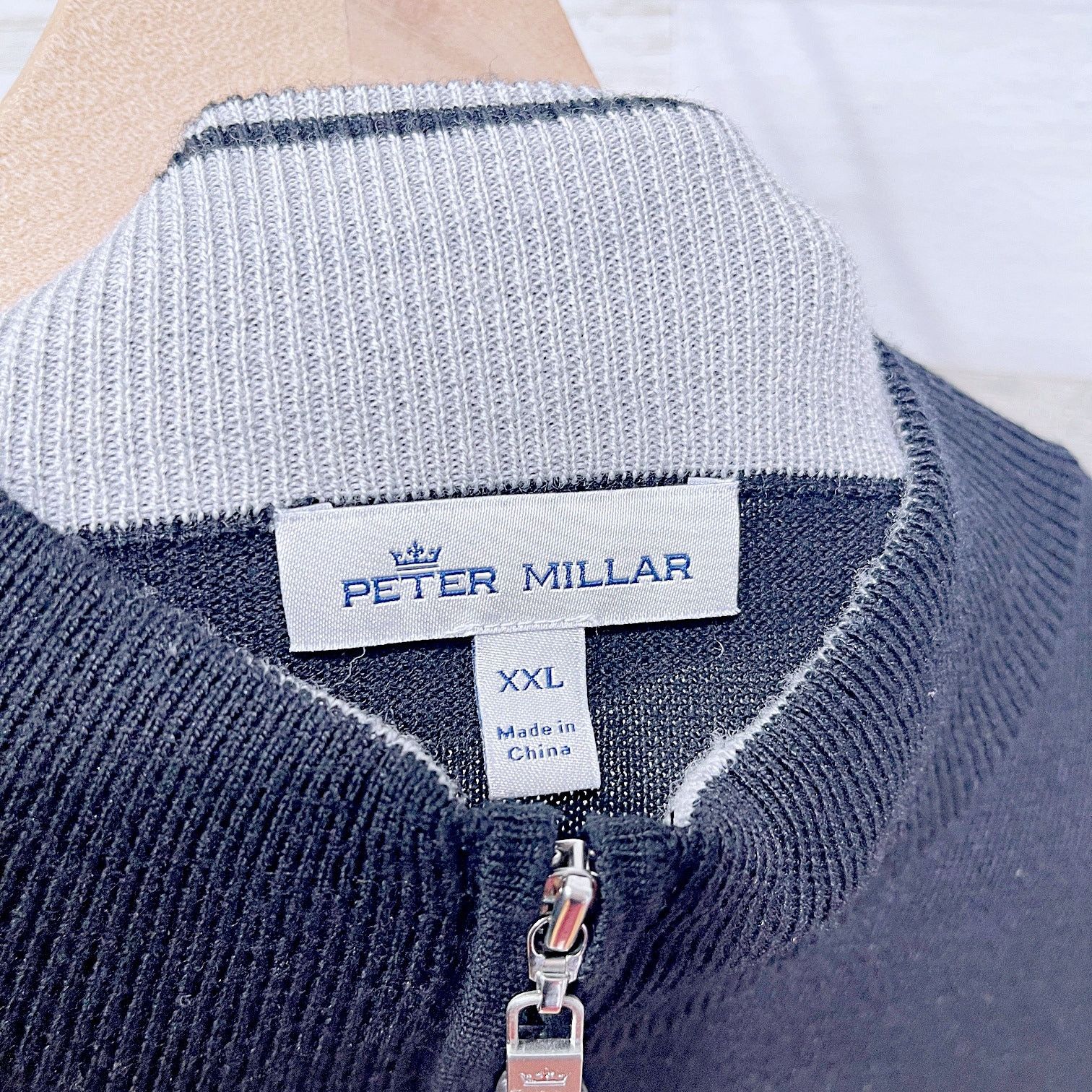 Peter Millar Peter Millar Merino Wool Silk 1/4 Pullover Sweater Black XXL Size US XXL / EU 58 / 5 - 5 Thumbnail