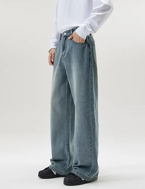 Japanese Brand Fumina x Miyu Men's American loose straight wide-leg jeans Size US 32 / EU 48 - 2 Thumbnail