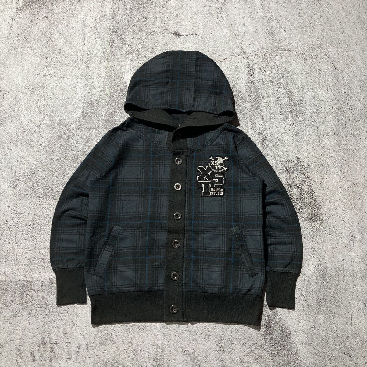 Japanese Brand 2000s Ba-Tsu Studio Skull Logo Punk Button Hoodie Sly Style Size US M / EU 48-50 / 2 - 7 Thumbnail