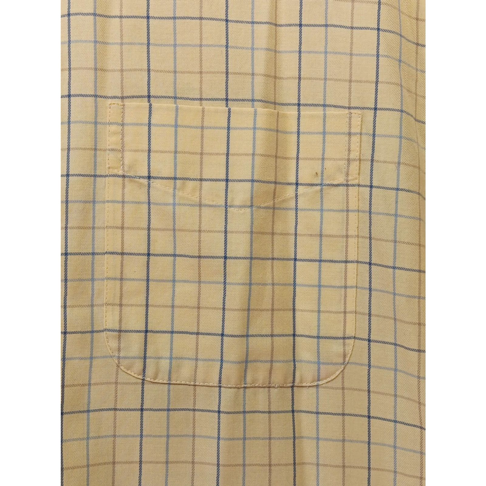 Vintage LL Bean Shirt Men's Large TALL Yellow Window Pane Button-Down Short Sleeve Button-Up Size US L / EU 52-54 / 3 - 4 Thumbnail