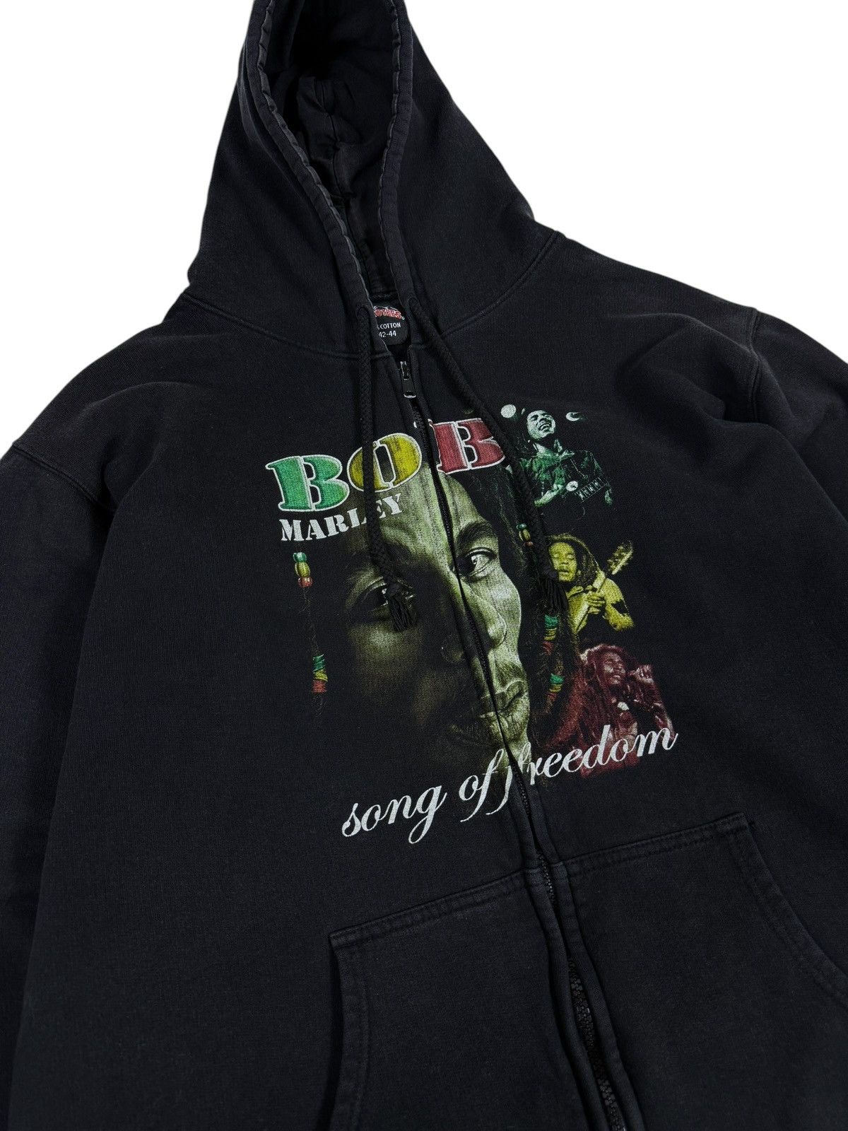 Band Tees Y2K Vintage Bob Marley Full Printed Hoodie Size US M / EU 48-50 / 2 - 8 Thumbnail