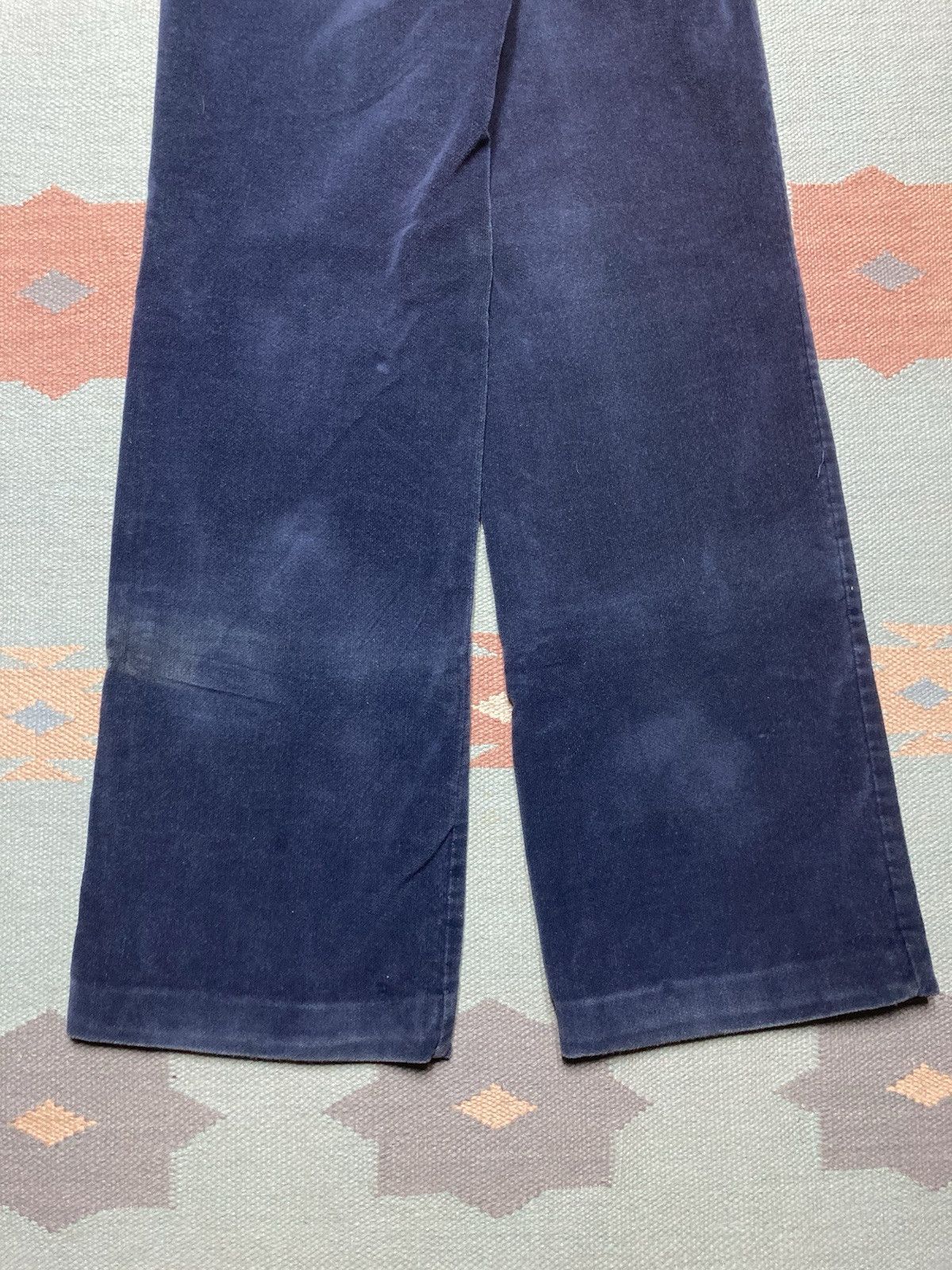 Vintage 70s bell bottom flare pants brush velour corduroy 9/10 25x32 Size 25" / US 0 / IT 36 - 7 Thumbnail