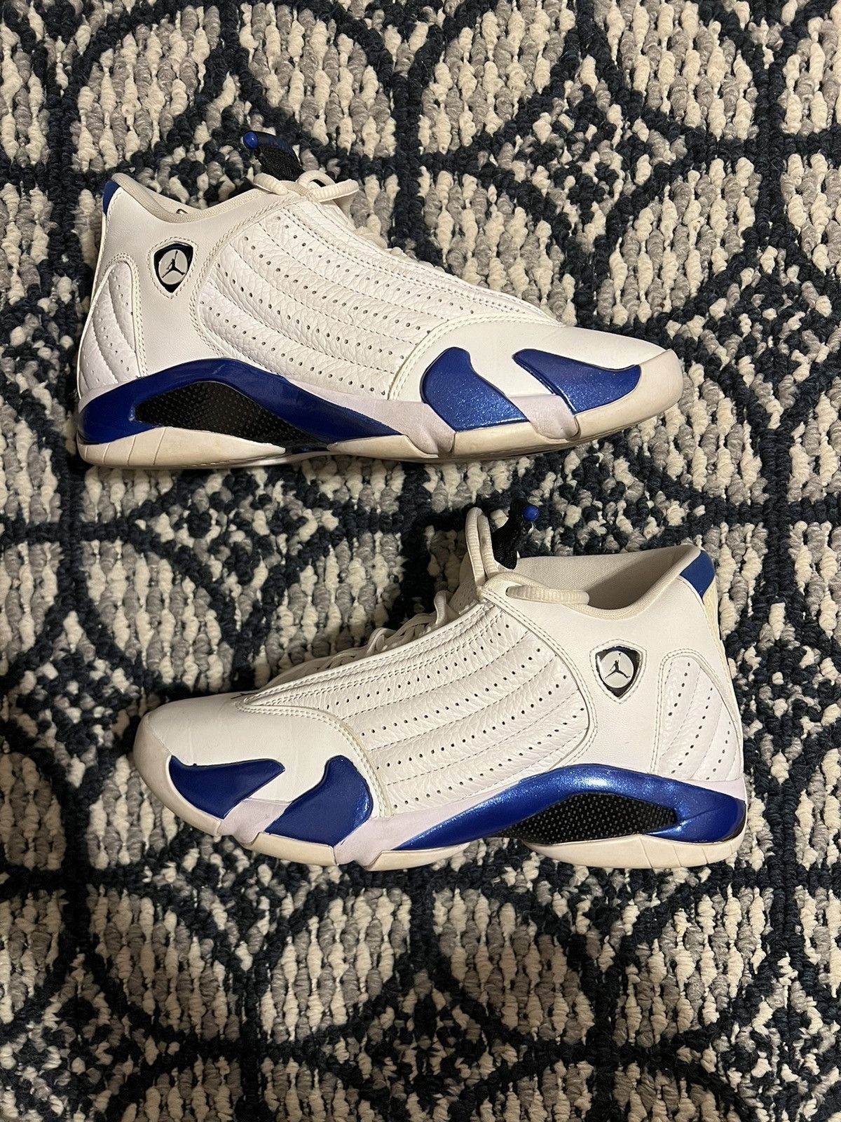 image of Jordan Brand 14 Shoes in Blue/White, Men's (Size 8)