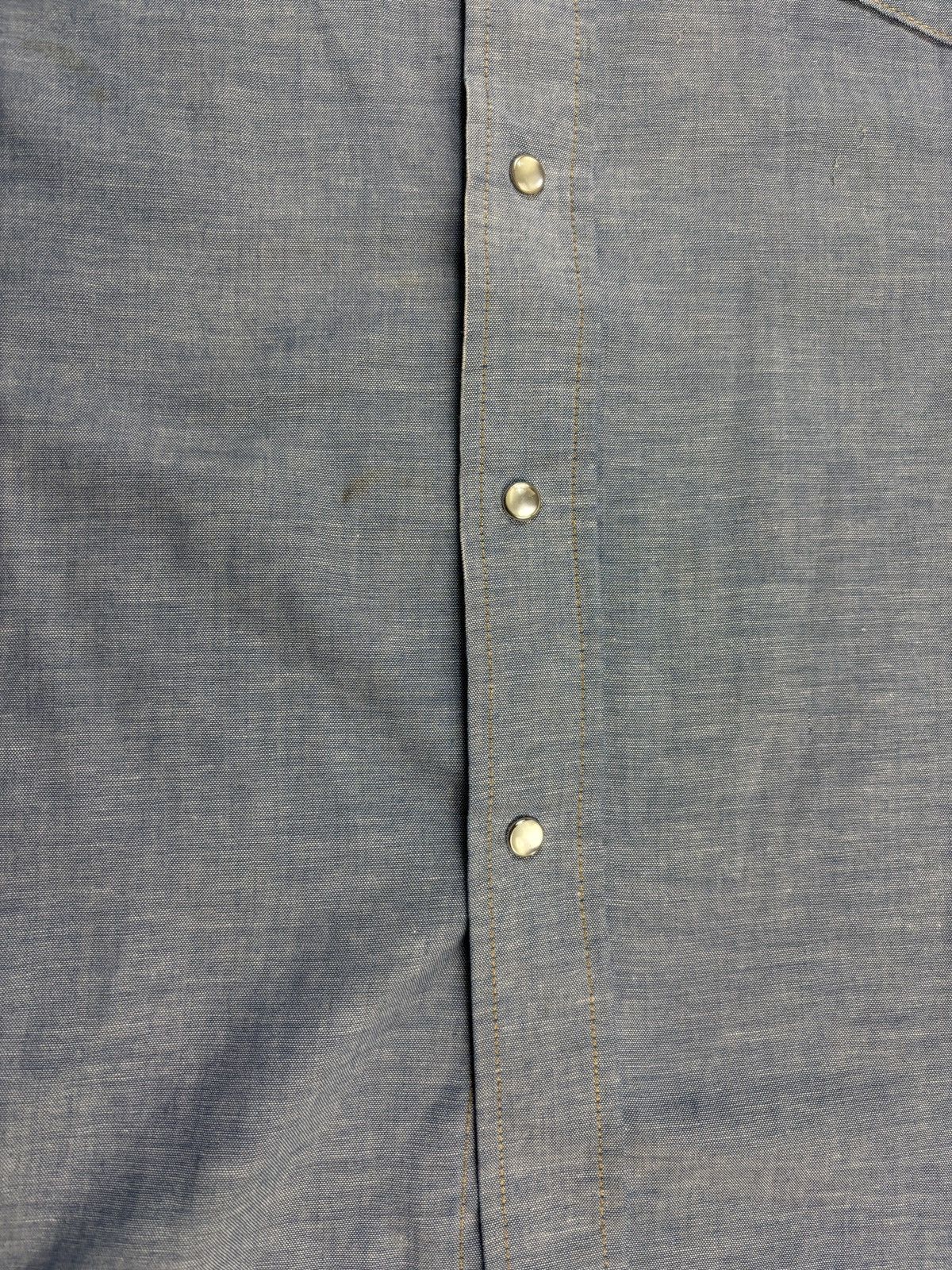 Sears × Vintage 70s Vintage Chambray Button Up 80s Sears Roebucks Denim Polo Size US L / EU 52-54 / 3 - 8 Thumbnail