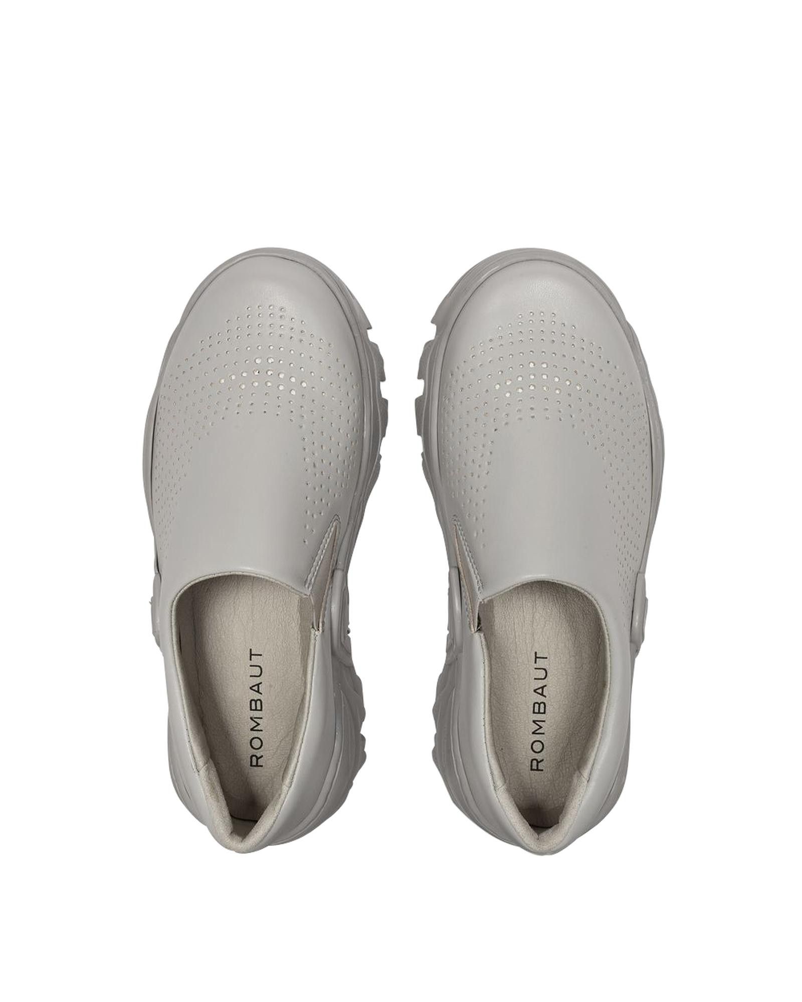 image of Rombaut Hybrid Clog With Serrated Sole In Grey Polyurethane Shoes, Women's (Size 6)