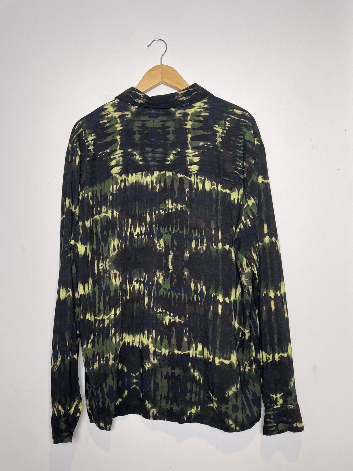 River Island River Island Green Abstract Tie-Dye Shirt L Size US L / EU 52-54 / 3 - 2 Thumbnail