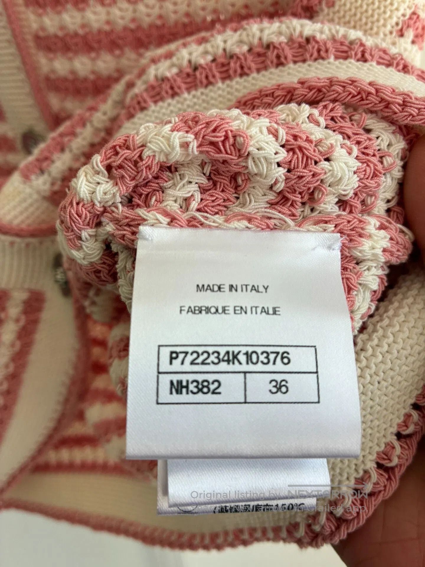 Chanel Chanel 22P Pink White Striped Knit Vest. Size XS / US 0-2 / IT 36-38 - 6 Thumbnail